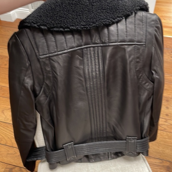 Michael Kors Black Leather Jacket - Picture 7 of 8
